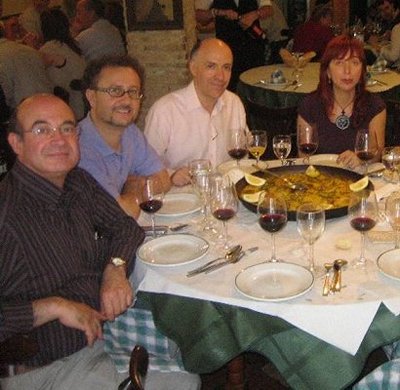 A cena dopo il concerto con Carlos Bonell, J.L.de Puerto