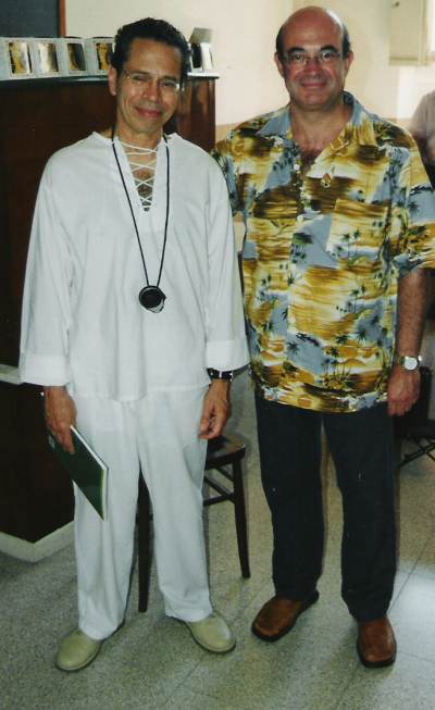 G.Grano con Leo Brouwer al Festival Giuliani 2003